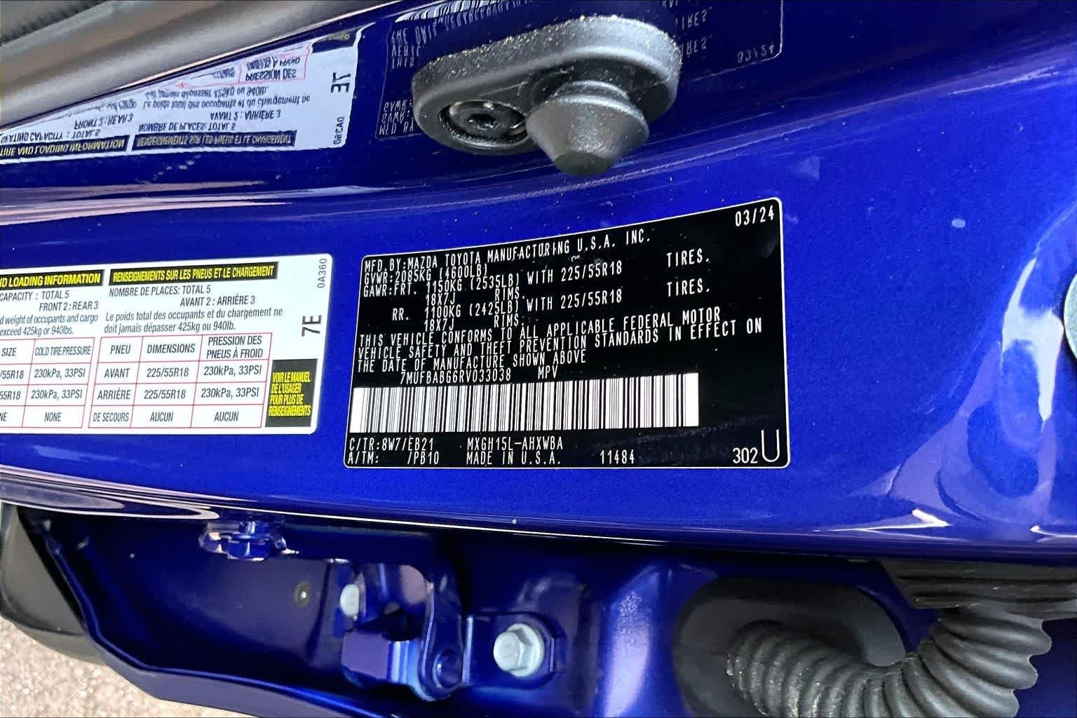 Used 2024 Blue Crush Metallic Toyota Hybrid XSE image 34