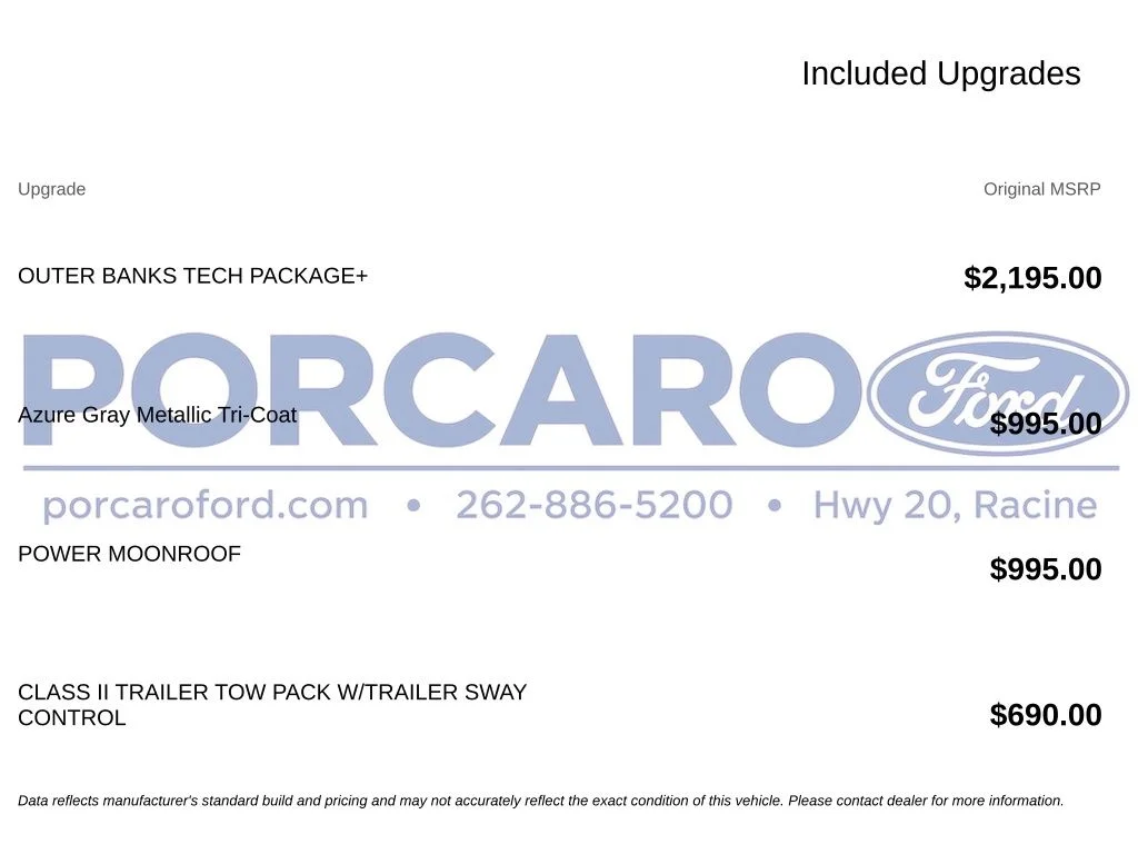 New 2026 Azure Gray Metallic Tri-Coat Ford Outer Banks® image 28