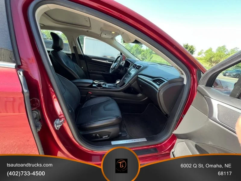 Used 2015 Red Ford Titanium Hybrid Sedan 4D image 15