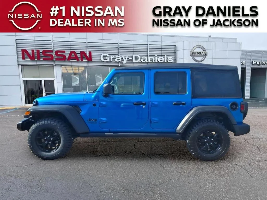 Used 2022 Blue Jeep Unlimited Willys image 4