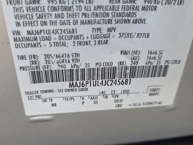 Used 2018 Silver Metallic Ford SE image 30