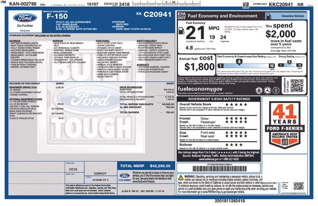 Used 2019 Race Red Ford XL image 21
