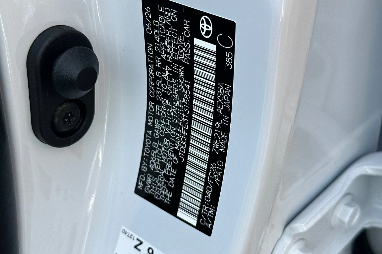New 2026 White Toyota SE image 26