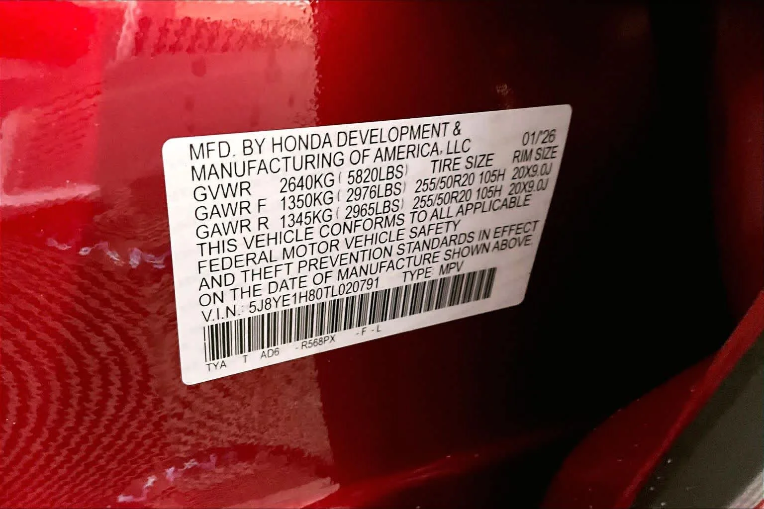 New 2026 Performance Red Pearl Acura With Advance Package image 13