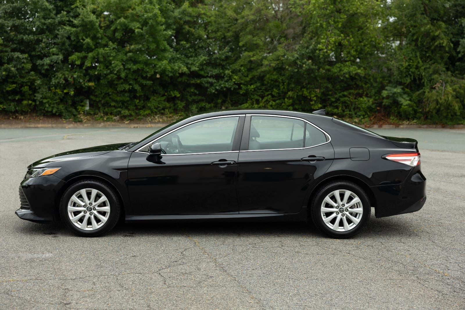 Used 2020 Midnight Black Metallic Toyota LE image 2