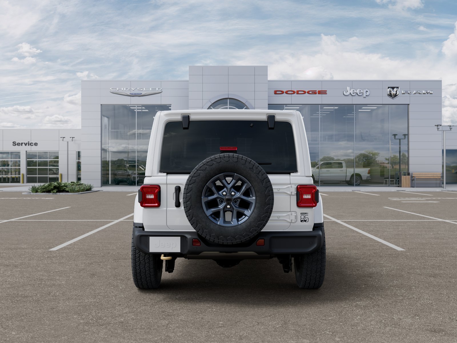 New 2026 Bright White Clear-Coat Exterior Paint Jeep 85th Anniversary Edition image 33
