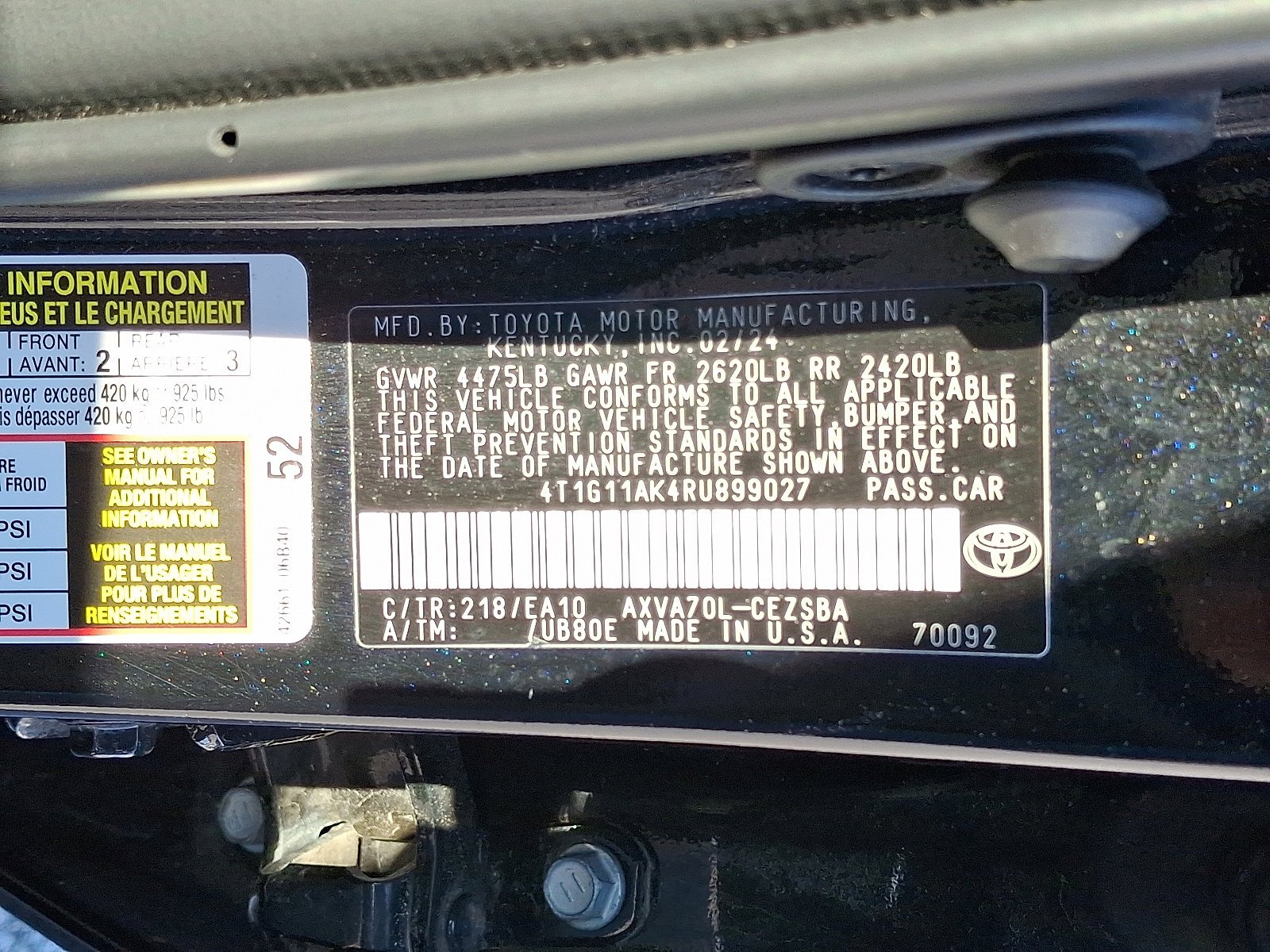 2024 Toyota Camry SE - Photo 27