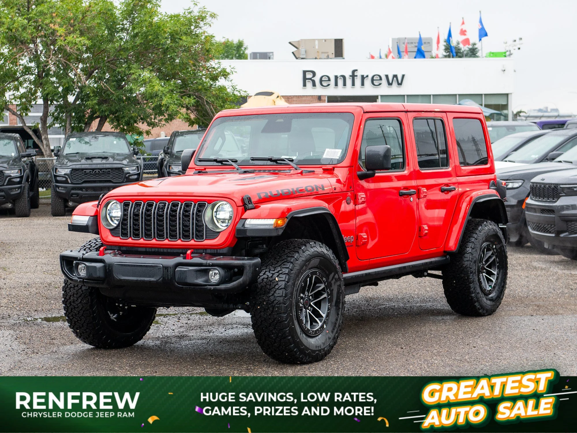 New 2026 Red Jeep Rubicon X* 4 Door 4x4, 35 Inch Tires, Steel Bumpers, Nappa Leather image 1