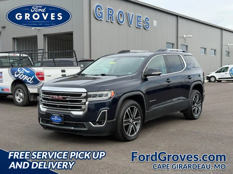 Certified Used 2021 Midnight Blue Metallic GMC SLT image 1