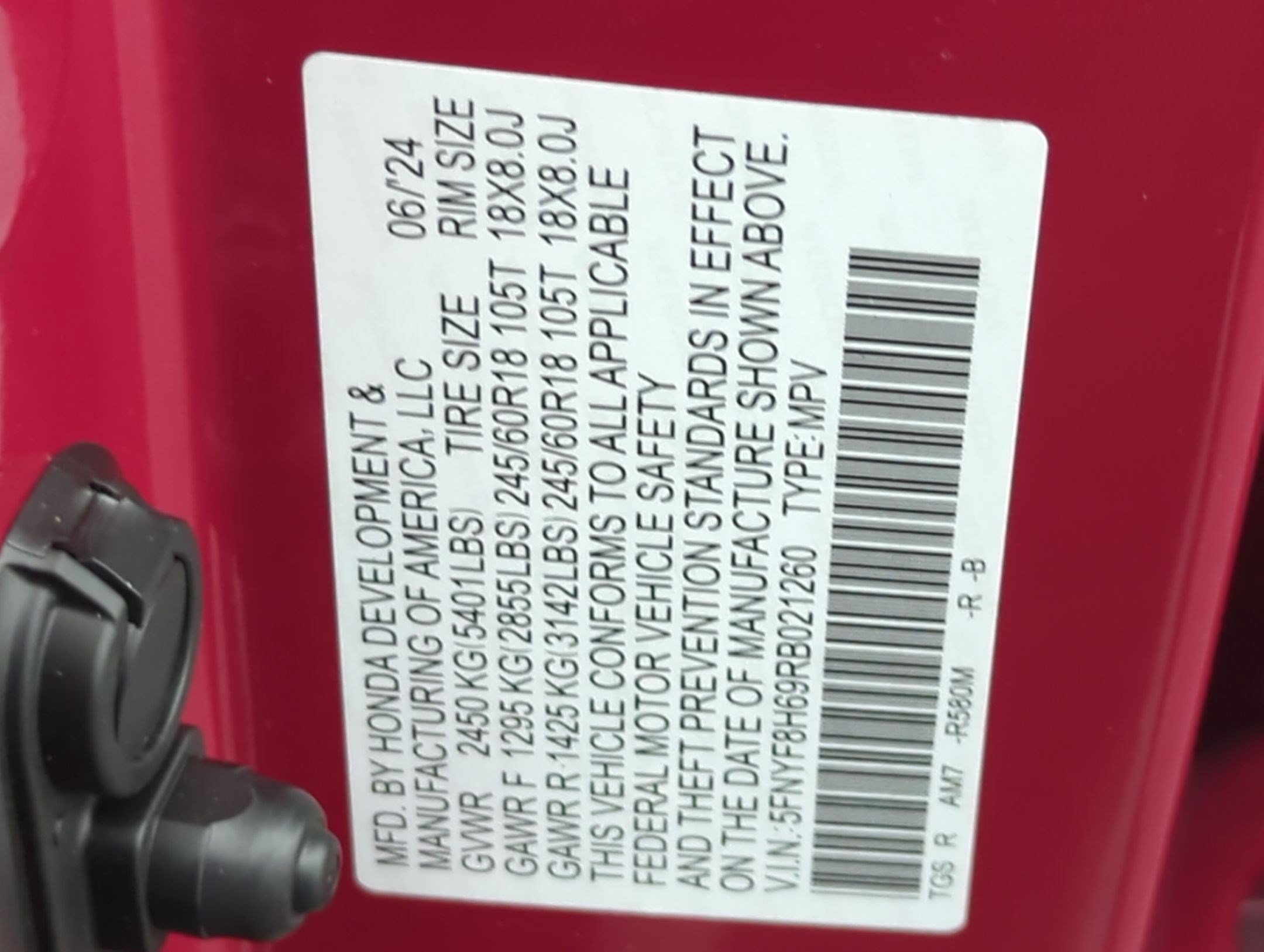 Certified Used 2024 Radiant Red Metallic II Honda TrailSport image 66