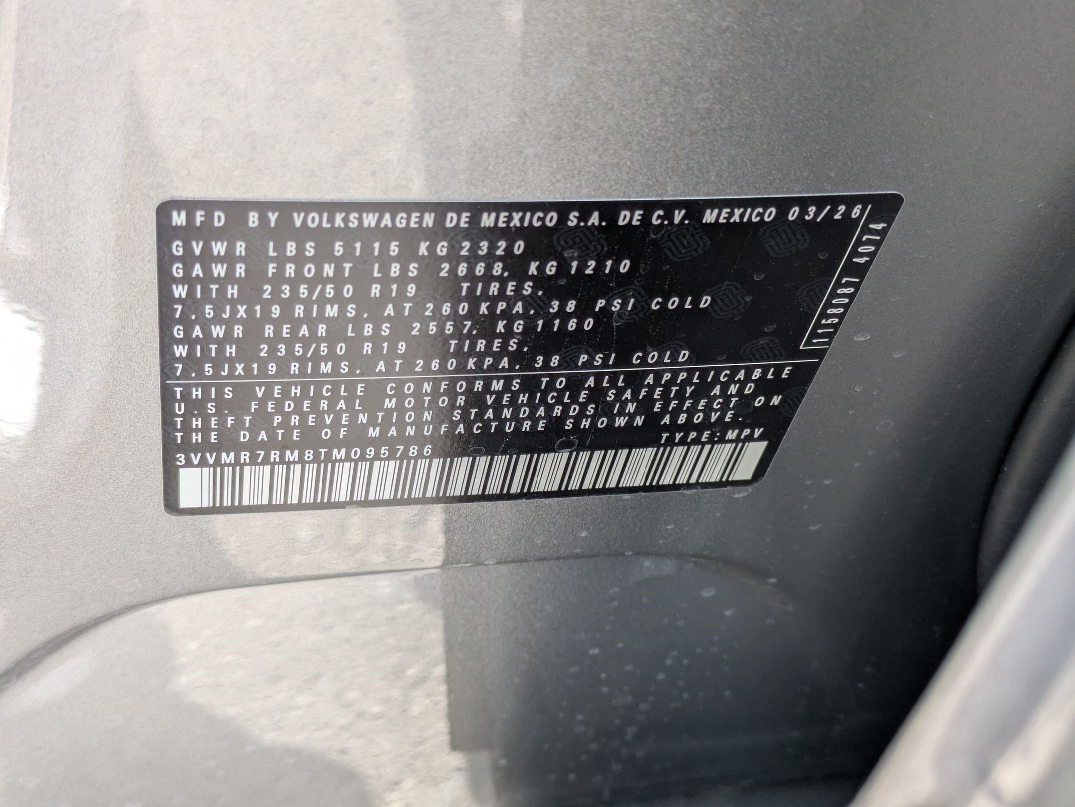 New 2026 Pyrite Silver Metallic Volkswagen SE image 16