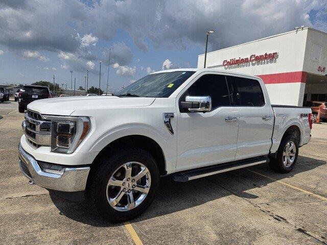Used 2021 Star White Metallic Tri-Coat Ford LARIAT image 9