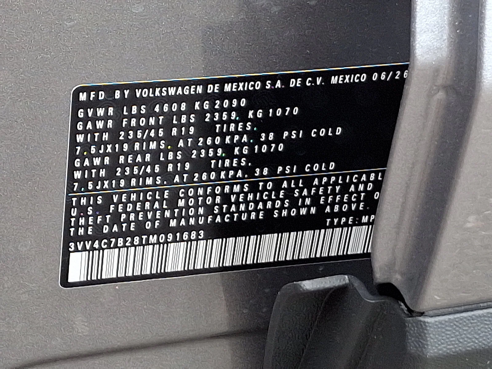New 2026 Pyrite Silver Metallic Volkswagen SEL image 20