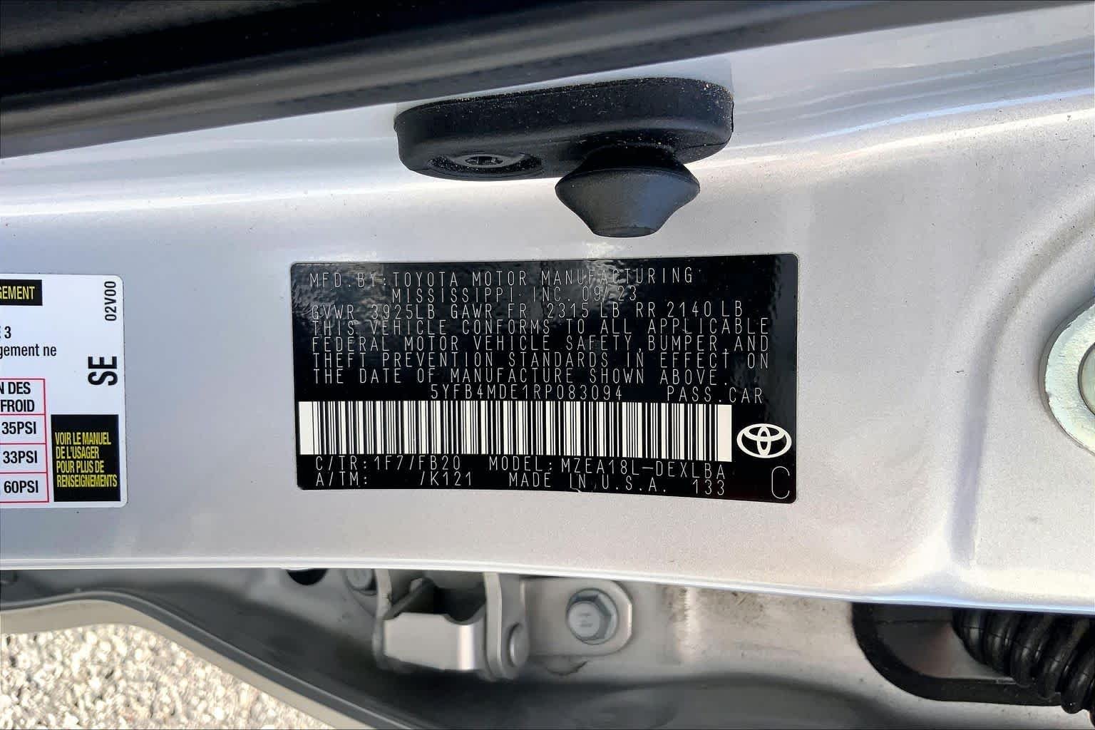 Used 2024 Classic Silver Metallic Toyota LE image 36