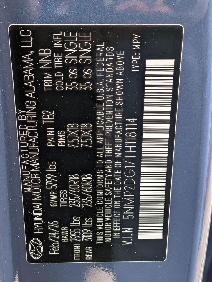 New 2026 Atlantis Blue Hyundai SEL image 38