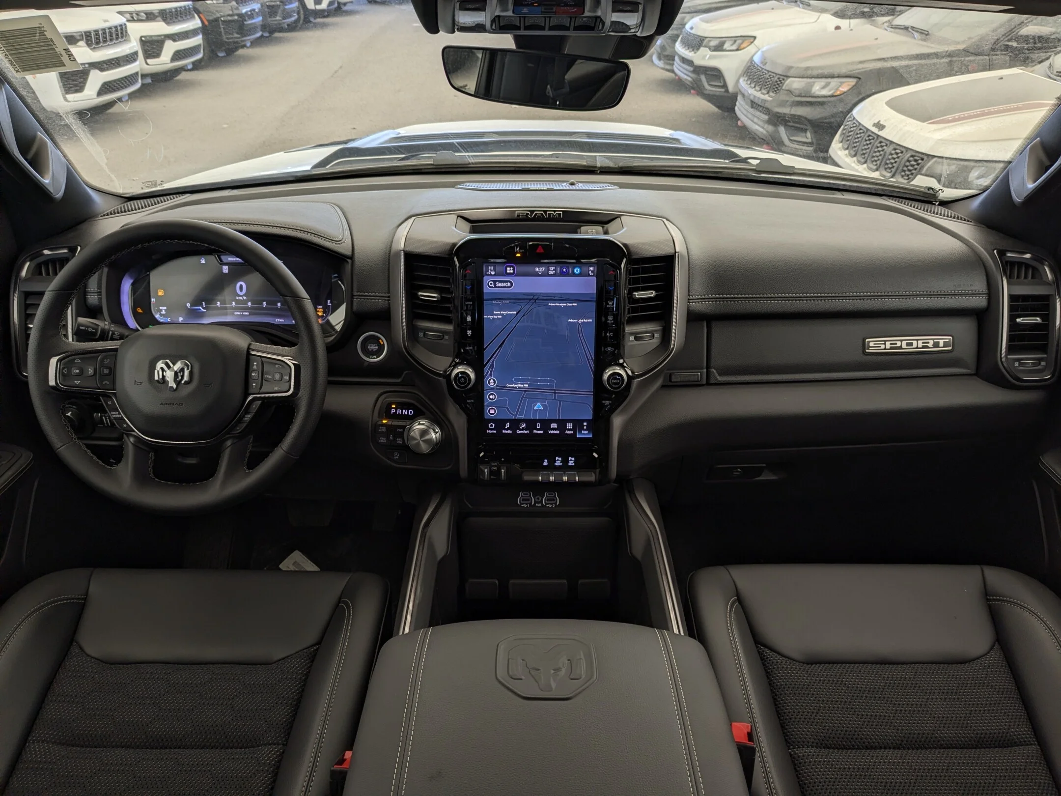 New 2026 White RAM Sport - - 2in Level Kit - Radar Renegade RT Tires - Tonneau Cover - Pano Sunroof & More! image 30