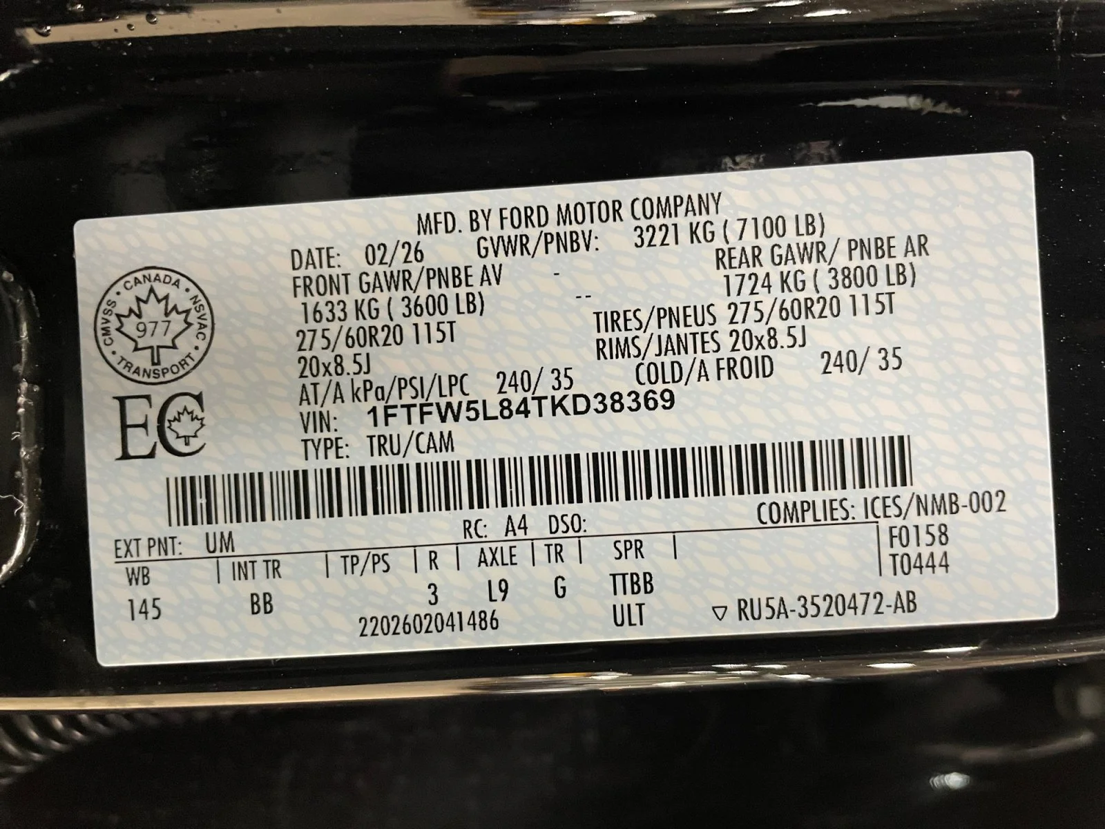 New 2026 Agate Black Metallic Ford Lariat image 19