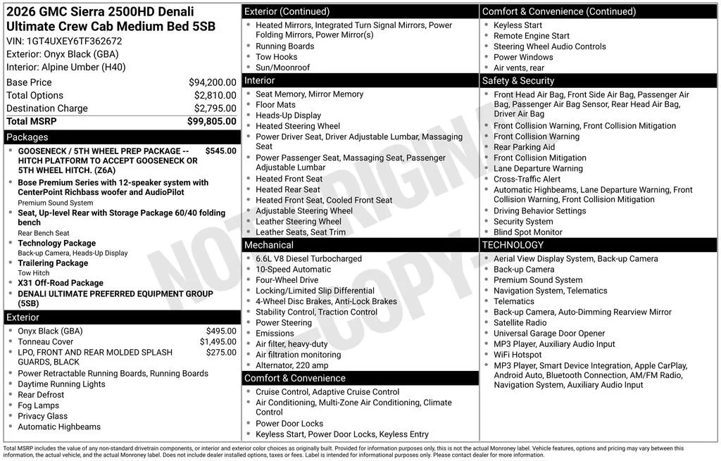 New 2026 Onyx Black GMC Denali Ultimate image 6