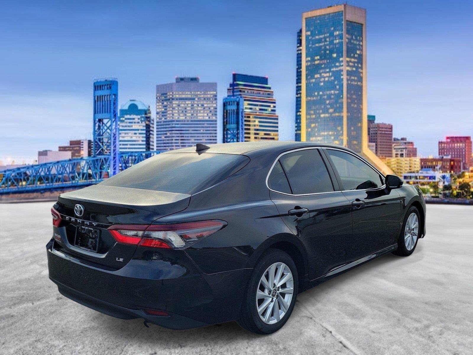 Used 2023 Midnight Black Metallic Toyota LE image 3