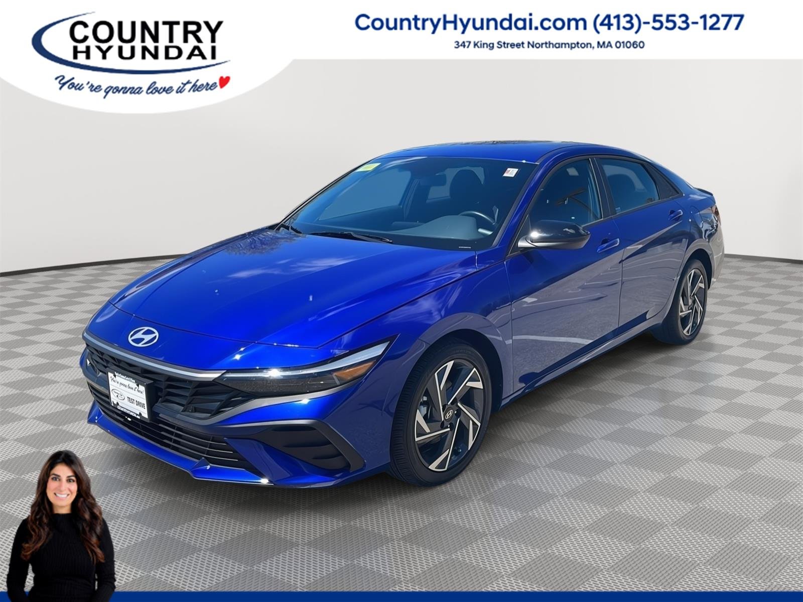 Used 2025 Intense Blue Hyundai SEL Sport image 1