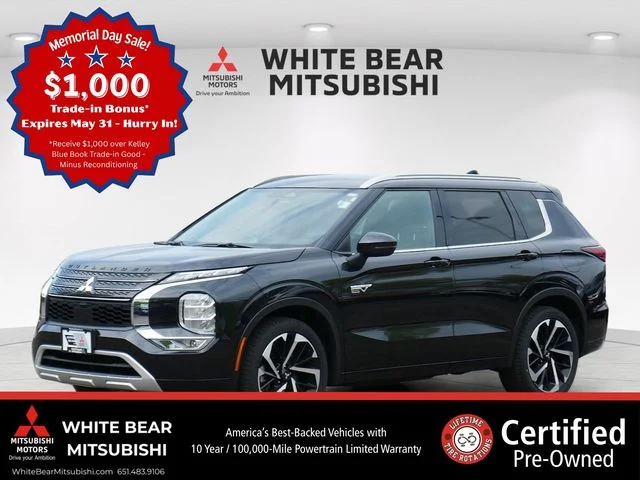 Certified 2025 Mitsubishi Outlander Plug-in Hybrid SEL with VIN JA4T5WA92SZ041253 for sale in White Bear Lake, Minnesota
