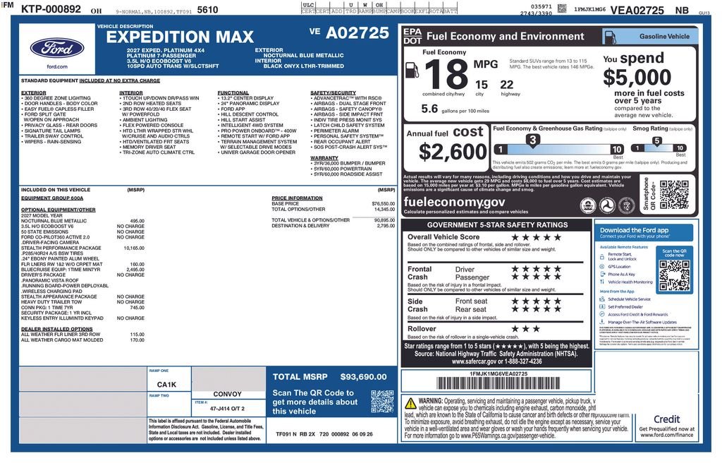 New 2027 Blue Ford 4X4 PLATINUM MX image 35