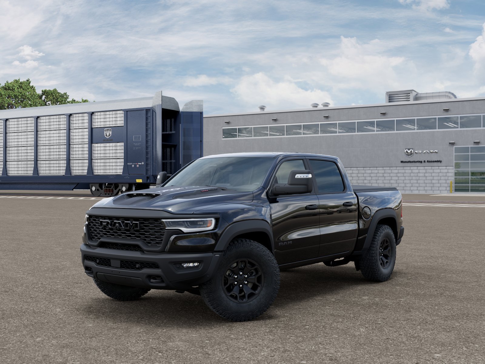 New 2026 Diamond Black Crystal Pearl-Coat Exterior Paint RAM RHO image 2