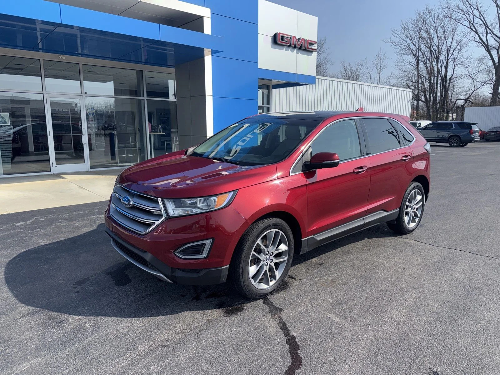 Used 2015 Ford Edge Titanium with VIN 2FMTK4K84FBB86176 for sale in Wabash, IN