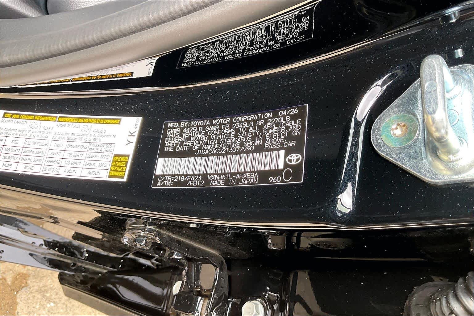 New 2026 Midnight Black Metallic Toyota SE image 21