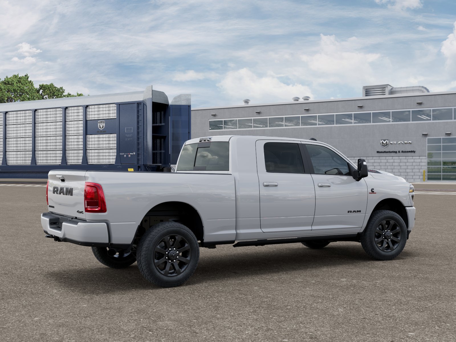 New 2026 Bright White Clear-Coat Exterior Paint RAM Laramie image 2