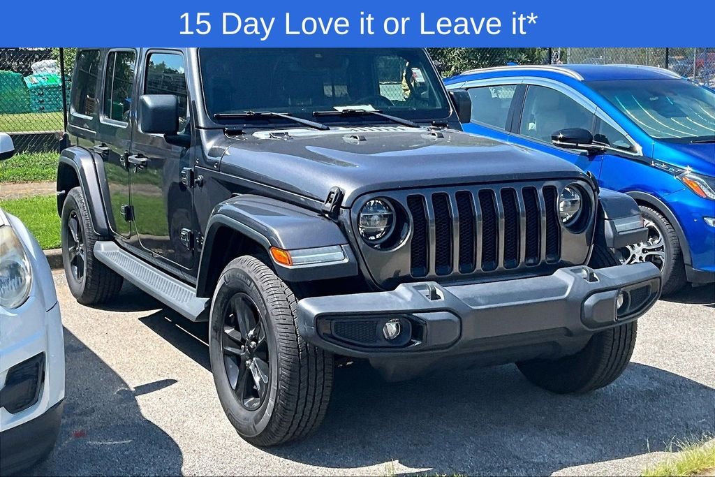 Used 2020 Gray Jeep Unlimited Sahara Altitude image 1