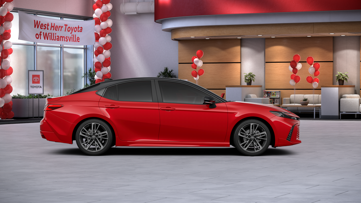 New 2026 Supersonic Red with Midnight Black Metallic roof Toyota XSE image 12