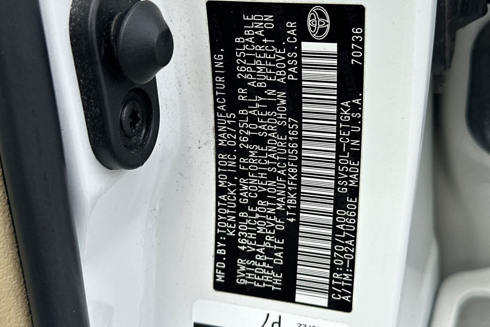 Used 2015 Blizzard Pearl Toyota XLE image 26
