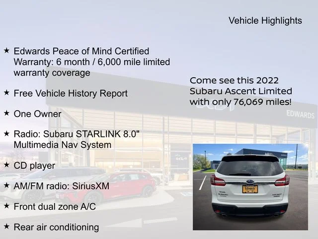 Used 2022 White Subaru Limited image 11