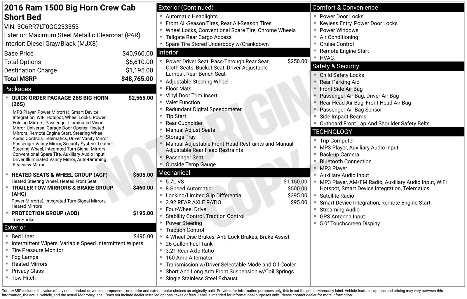 Used 2016 Gray Ram Big Horn image 4