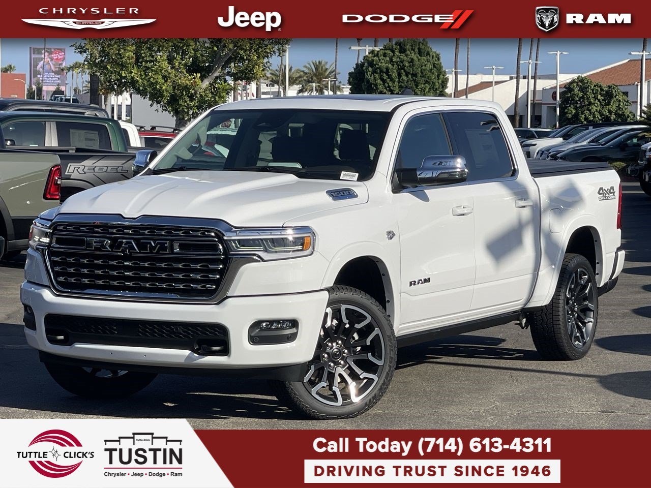 New 2026 Bright White Clear-Coat Exterior Paint RAM Longhorn image 1