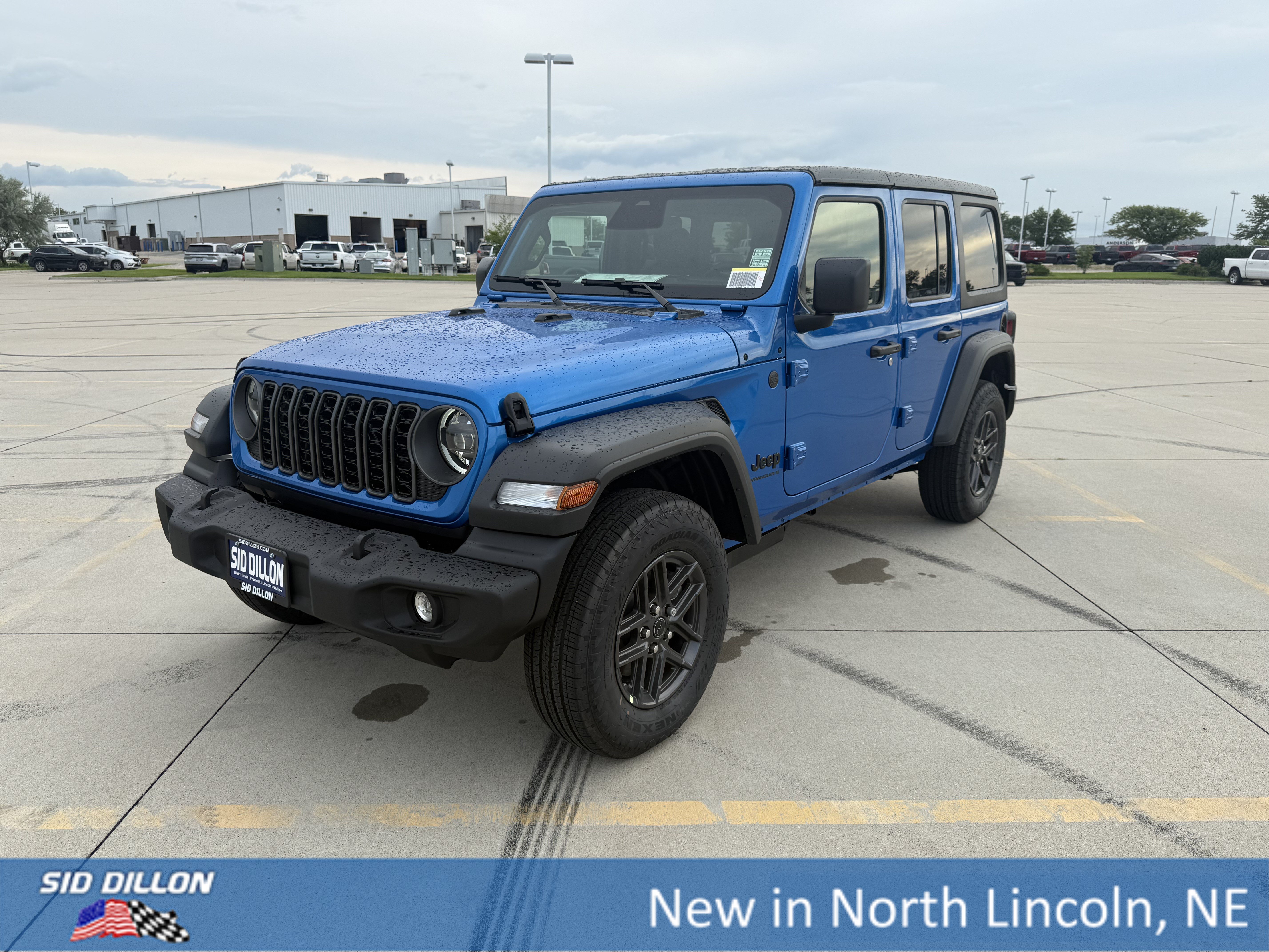 New 2026 Hydro Blue Pearl-Coat Exterior Paint Jeep 4-Door Sport S 4x4 image 1