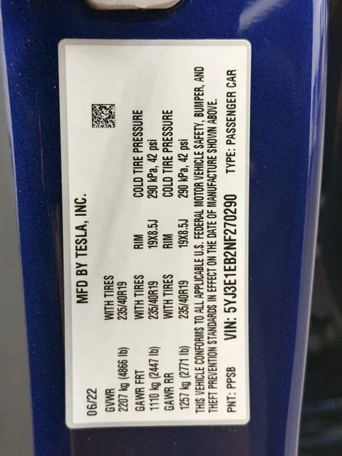 Used 2022 Blue Tesla Long Range image 33