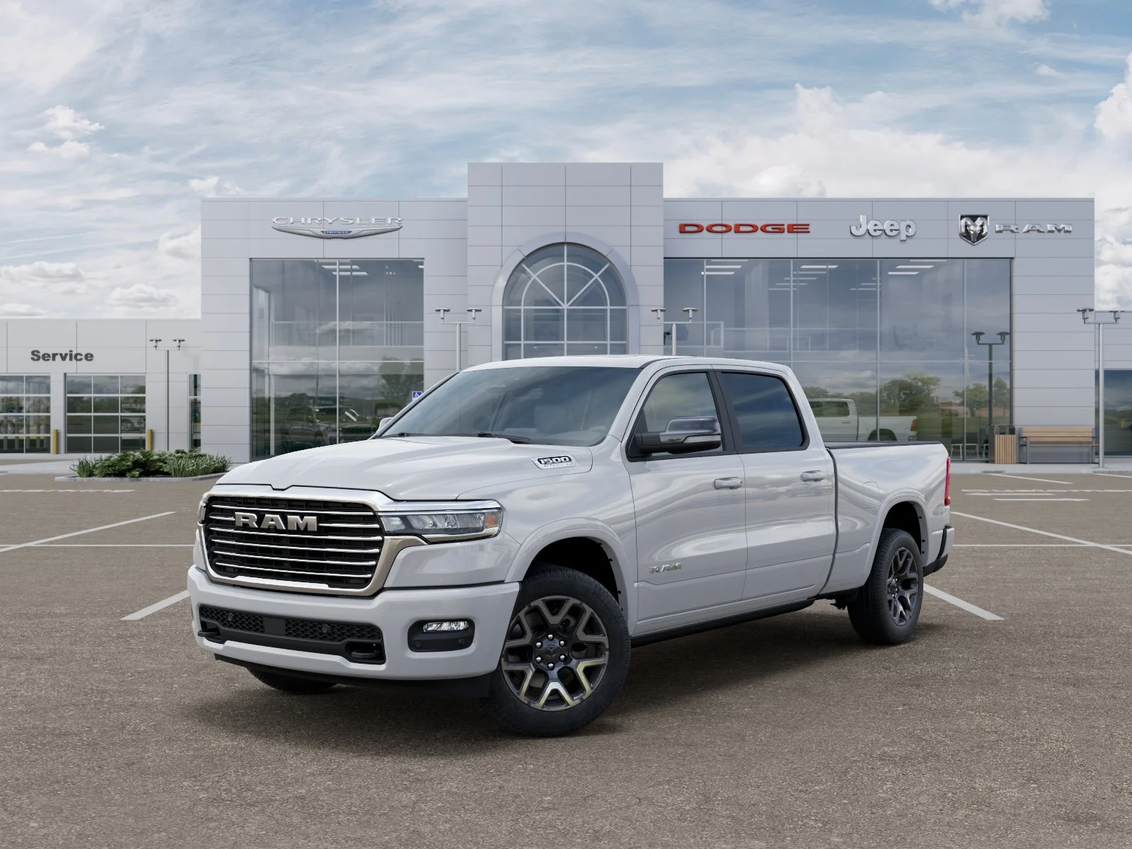 New 2026 Bright White Clear-Coat Exterior Paint RAM Laramie image 28