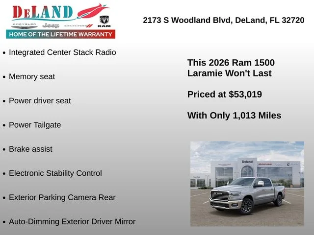 New 2026 Billet Silver Metallic Clear-Coat Exterior Paint RAM Laramie image 24