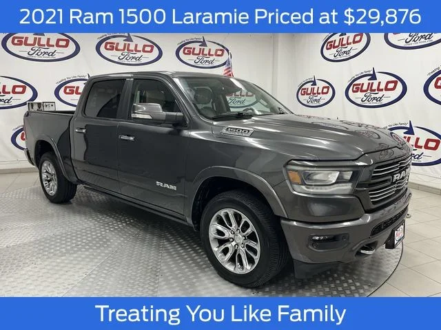 Certified Used 2021 Granite Crystal Clearcoat Metallic Ram Laramie image 1
