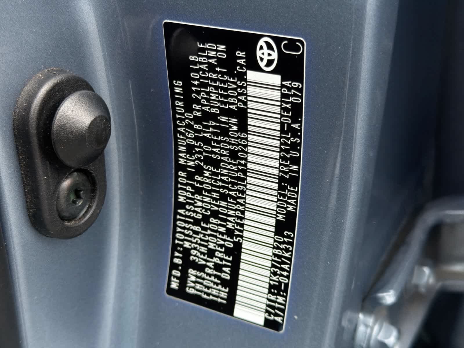 Certified Used 2020 Celestite Gray Metallic Toyota LE image 36