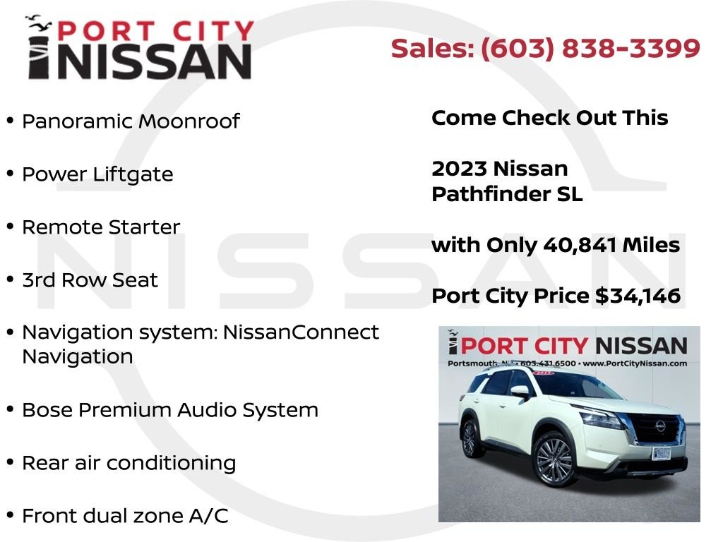 Used 2023 Pearl White Nissan SL v6 premium image 21