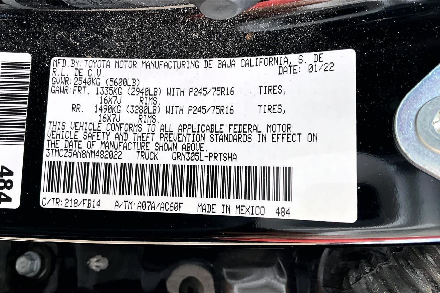 Used 2022 Midnight Black Metallic Toyota TRD Sport image 35