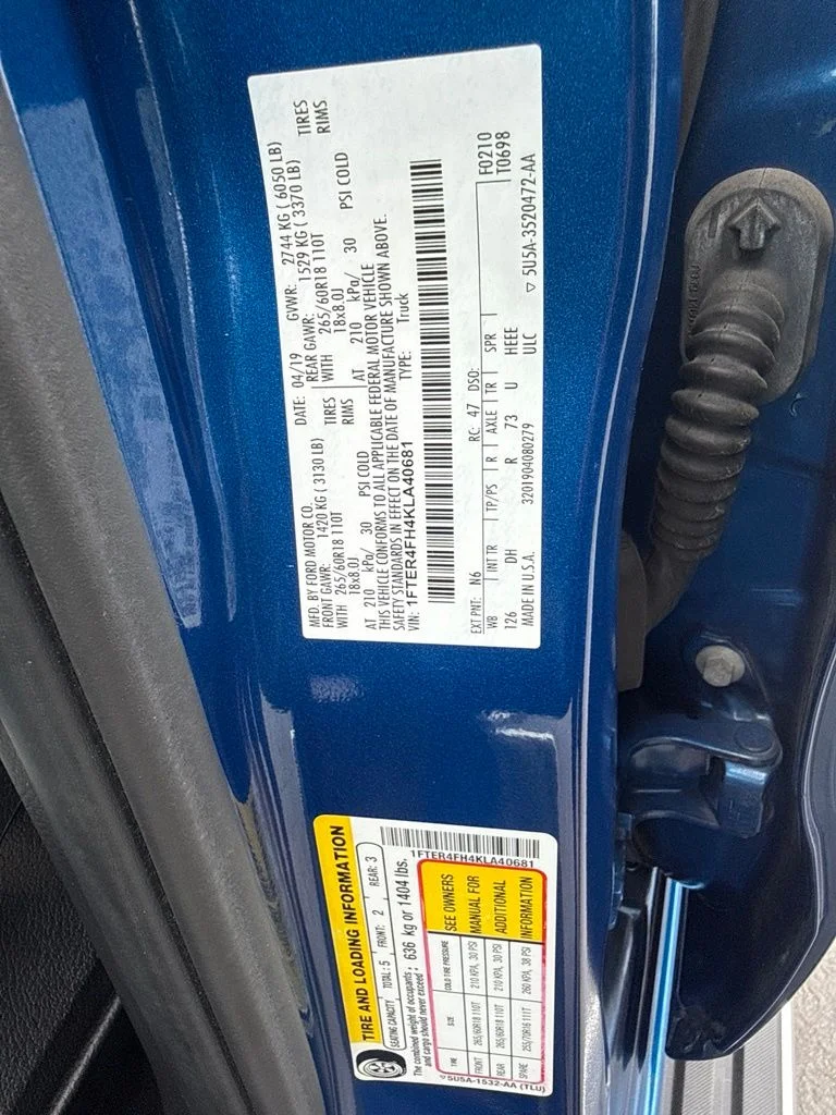 Certified Used 2019 Blue Ford Lariat image 57