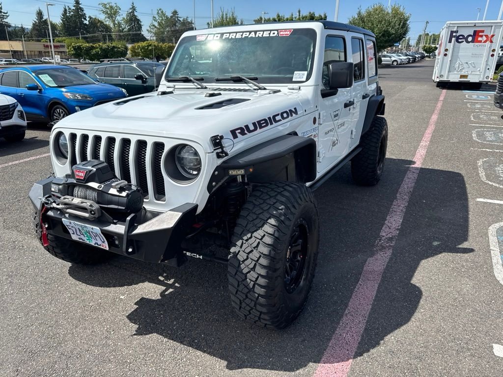 Used 2018 Bright White Clearcoat Jeep Unlimited Rubicon image 2