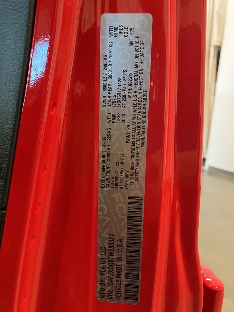 New 2026 Firecracker Red Clear-Coat Exterior Paint Jeep Sport image 28