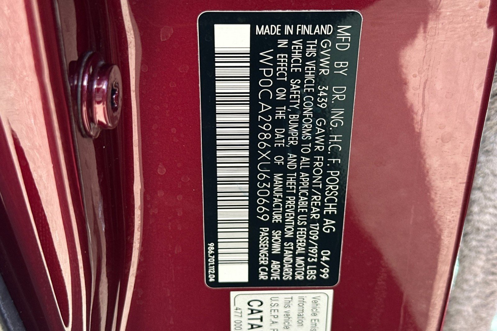 Used 1999 ARENA RED Porsche  image 25