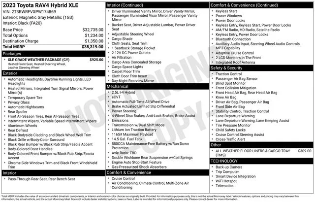 Used 2023 Gray Toyota XLE image 37