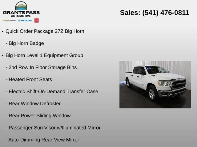 Used 2023 Bright White Clearcoat Ram Big Horn/Lone Star image 6